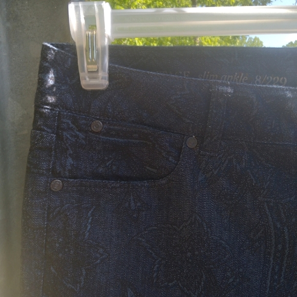 Talbots Heritage Floral Print Slim Ankle Jeans Size 8/29 - Picture 8 of 13